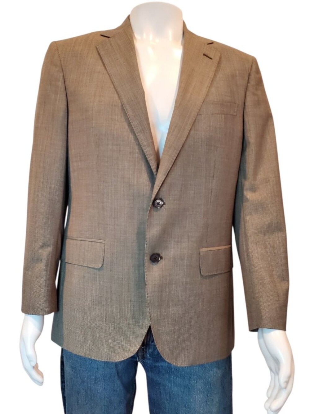 Brooks Brothers Explorer Sportscoat Brown Micro Check Classic Fit 40S